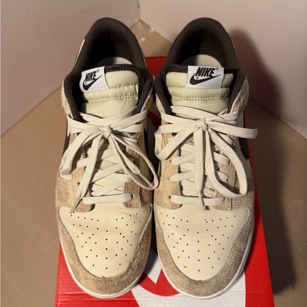 Nike Dunk Low Premium Safari Pack Cream and Tan Sneakers